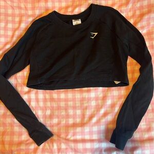 Gymshark Women’s Black Training Cropped Sweater